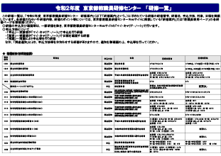 研修案内 東京都公立学校教職員の皆さんへ 東京都教職員研修センター 研修案内 東京都公立学校教職員の皆さんへ 東京都教職員研修センター