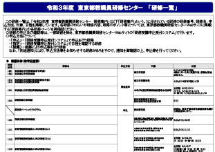 令和３年度 研修一覧