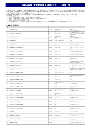 令和４年度 研修一覧